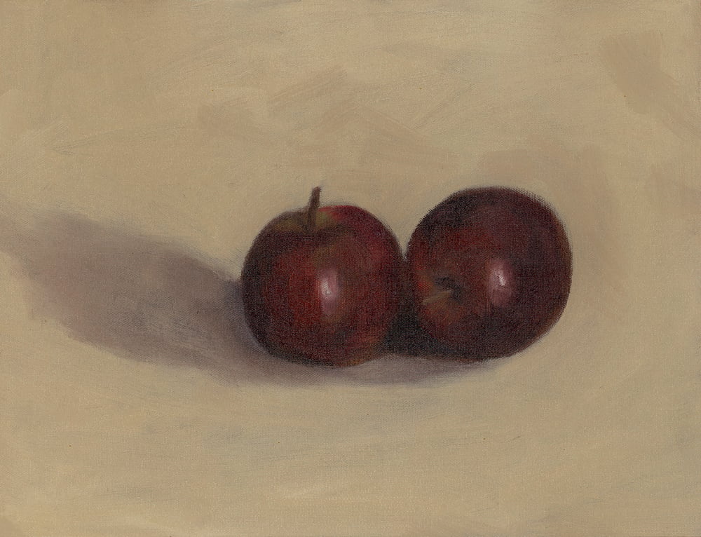 Image of Deux pommes rouges - print