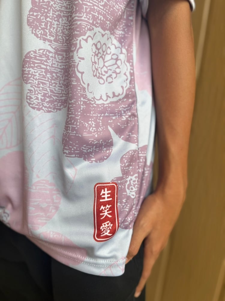 Image of PAISLEY SAKURA PURPLE DRI FIT POLO SHIRT
