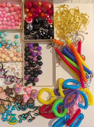 Image of DESTASH! ~  Super Cute! Bright, Colorful, Large Assortment of Silicone Beads & Focals!