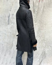 Image 3 of ITALIAN BLACK LEATHER COAT