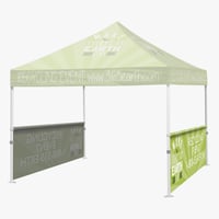 10ft Canopy  Half Wall