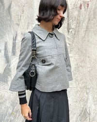Image 4 of GREY WOOL SWING JACKET