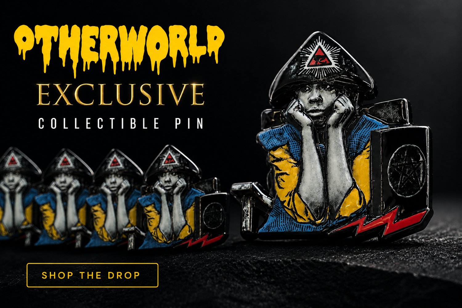 Image of EXCLUSIVE ALIESTER WHOOPI FULL DEPTH ENAMEL PIN