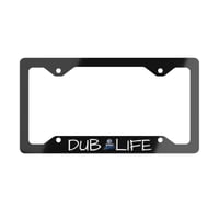 Image 1 of Metal License Plate Frame — Slim Brushed Stainless Steel Car Frame