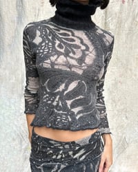 Image 3 of WOOL MESH TOP & SKIRT SET