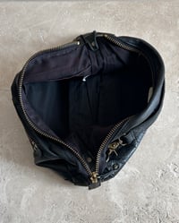 Image 6 of BLACK DISTRESSED LEATHER STUD BAG