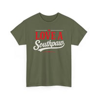 Image 3 of Love a Southpaw Graphic T‑Shirt – Left‑Handed Pride Tee for Lefties & Southpaw Fans