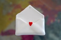 Image 1 of glass envelope love note holder 