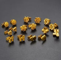24k flowers & butterfly earrings