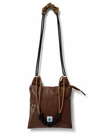 Image 1 of DOUBLE FACE BABY BAG - chocolate brown / beige