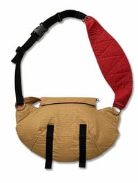 Image 4 of DOUBLE FACE FANNY PACK - brick red/ beige