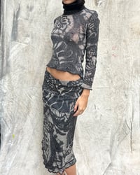 Image 1 of WOOL MESH TOP & SKIRT SET