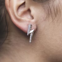 Image 2 of Lightning Bolt Studs (Sterling Silver)