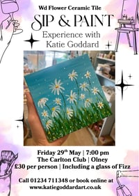 Image 2 of Wild Flower Ceramic Tile Paint Party - Friday 29th May