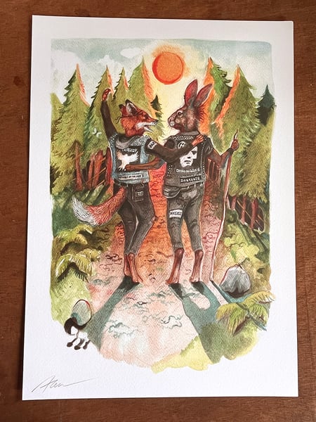 Image of "A walk in nature" Giclee print