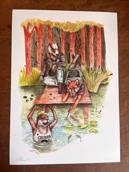 Image of "Summer swim" Giclee print
