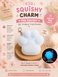 limited addition paw print Keychain squishy
