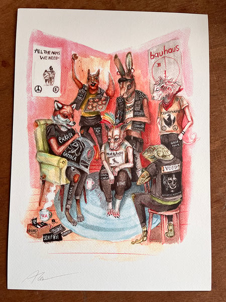 Image of "Hang out" Giclee print
