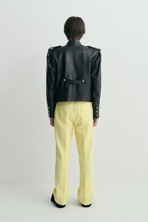 Image of KAMIGIN - Leather Napoleon Jacket