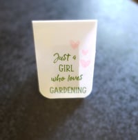 Image 1 of Handmade Whimsical Garden Magnetic Bookmark, gift, plant, flower, read, hearts, boots, bouquet
