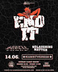 END IT + NO LAUGHING MATTER + SUBTLE FORCE @ Kunstverein Nürnberg 14.06.2026
