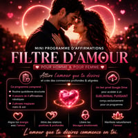 Image 1 of MINI PROGRAMME: AFFIRMATIONS FILTRE D'AMOUR + 1 SUBLIMINAL.
