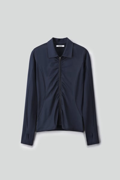 Image of KAMIGIN - Shirred Technical Long-Sleeve Top