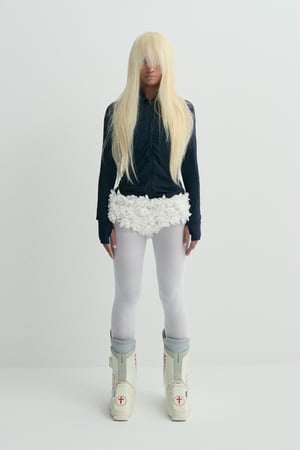 Image of KAMIGIN - Shirred Technical Long-Sleeve Top