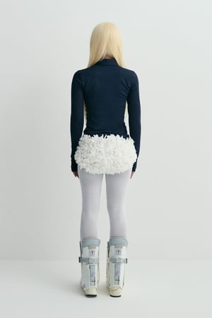 Image of KAMIGIN - Shirred Technical Long-Sleeve Top