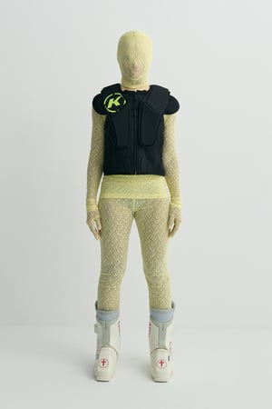 Image of KAMIGIN - Lace Mask Long Sleeve Top