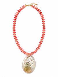 Image 2 of The Concha Necklace ~Coral Pink