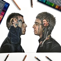 Liam and Noel Gallagher Print