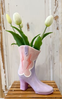 Vase santiag parme