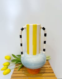 Vase céramique jaune