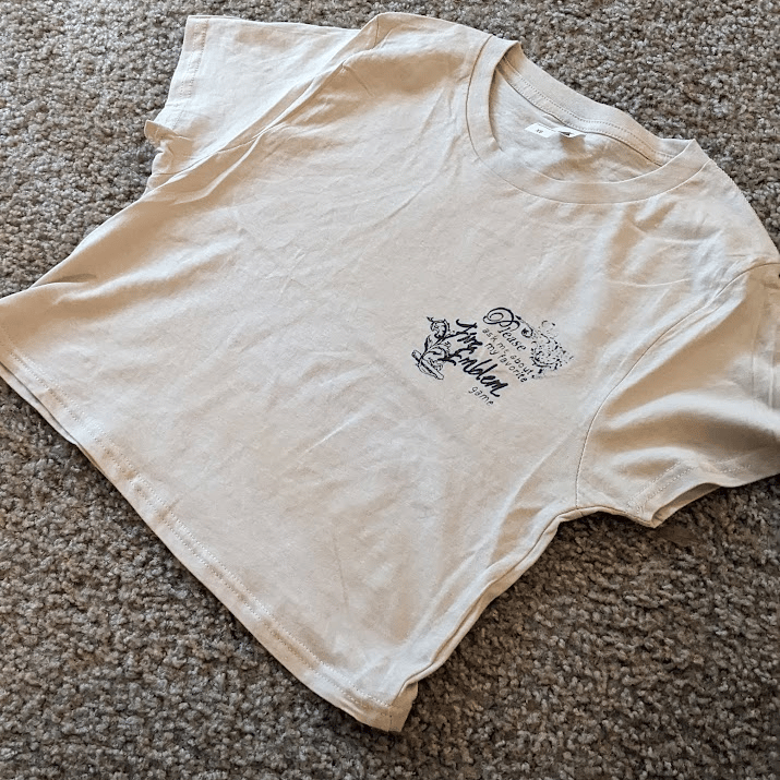 Image of Screenprinted Relaxed Fit Cropped Tees (Low Quantity)