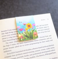 Image 3 of Handmade Floral Magnetic Bookmark, gift, flower, garden, read, magnet
