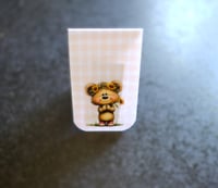 Image 1 of Handmade Whimsical Magnetic Bookmark, read, book, bear, mouse, sunflowers, journal, gift, tabs