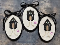 Image 2 of Baba Yaga Medium Painted Embroidery Hoop 6½ x 4" 