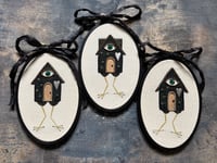 Image 1 of Baba Yaga Medium Painted Embroidery Hoop 6½ x 4" 