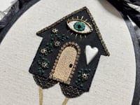Image 4 of Baba Yaga Medium Painted Embroidery Hoop 6½ x 4" 