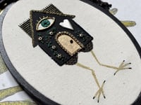 Image 9 of Baba Yaga Medium Painted Embroidery Hoop 6½ x 4" 