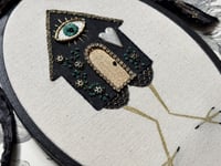 Image 5 of Baba Yaga Medium Painted Embroidery Hoop 6½ x 4" 