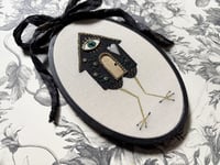 Image 6 of Baba Yaga Medium Painted Embroidery Hoop 6½ x 4" 