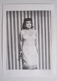 Original pencil drawing - Joan Crawford in Strait-Jacket 