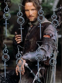 aragorn sword earrings 