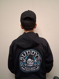 Image 2 of Blue PXRockabilly ZIp up hoodie