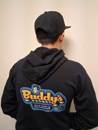 Image 2 of Ols school blue zip up hoodie