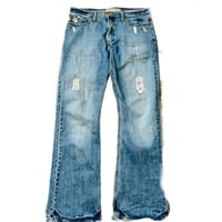 Image 6 of Men's Levi's 527 Vintage 2016 Jeans , Sz 34/ 30,  Low rise , boot cut,  100% Cotton, med wash