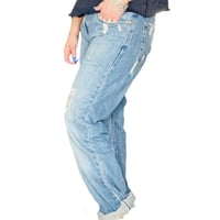 Image 3 of Men's Levi's 527 Vintage 2016 Jeans , Sz 34/ 30,  Low rise , boot cut,  100% Cotton, med wash