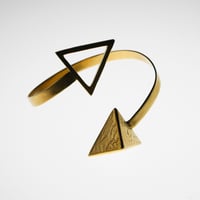 Image 1 of Pyramid Cuff (18ct Gold Plated)